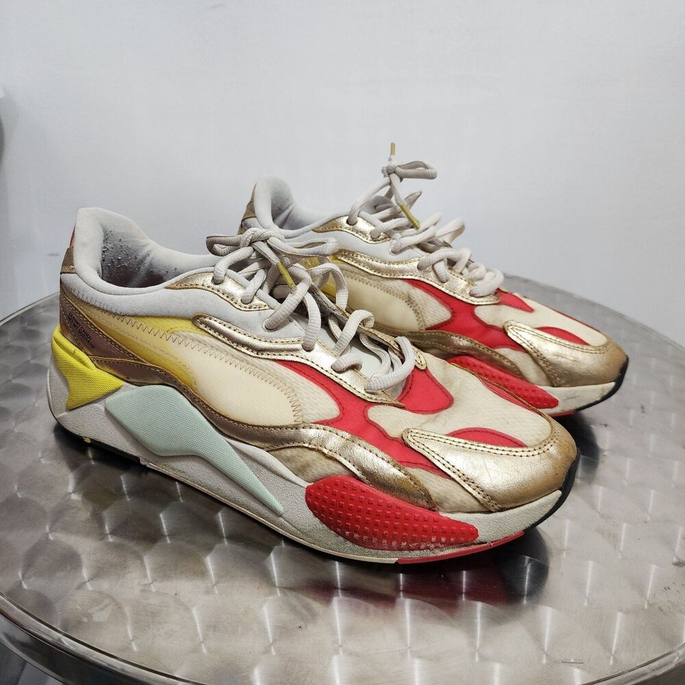 Puma RS-X3 Haribo Gummy Bears Mens Size 12 Whisper White Gold Sneakers 383415-01